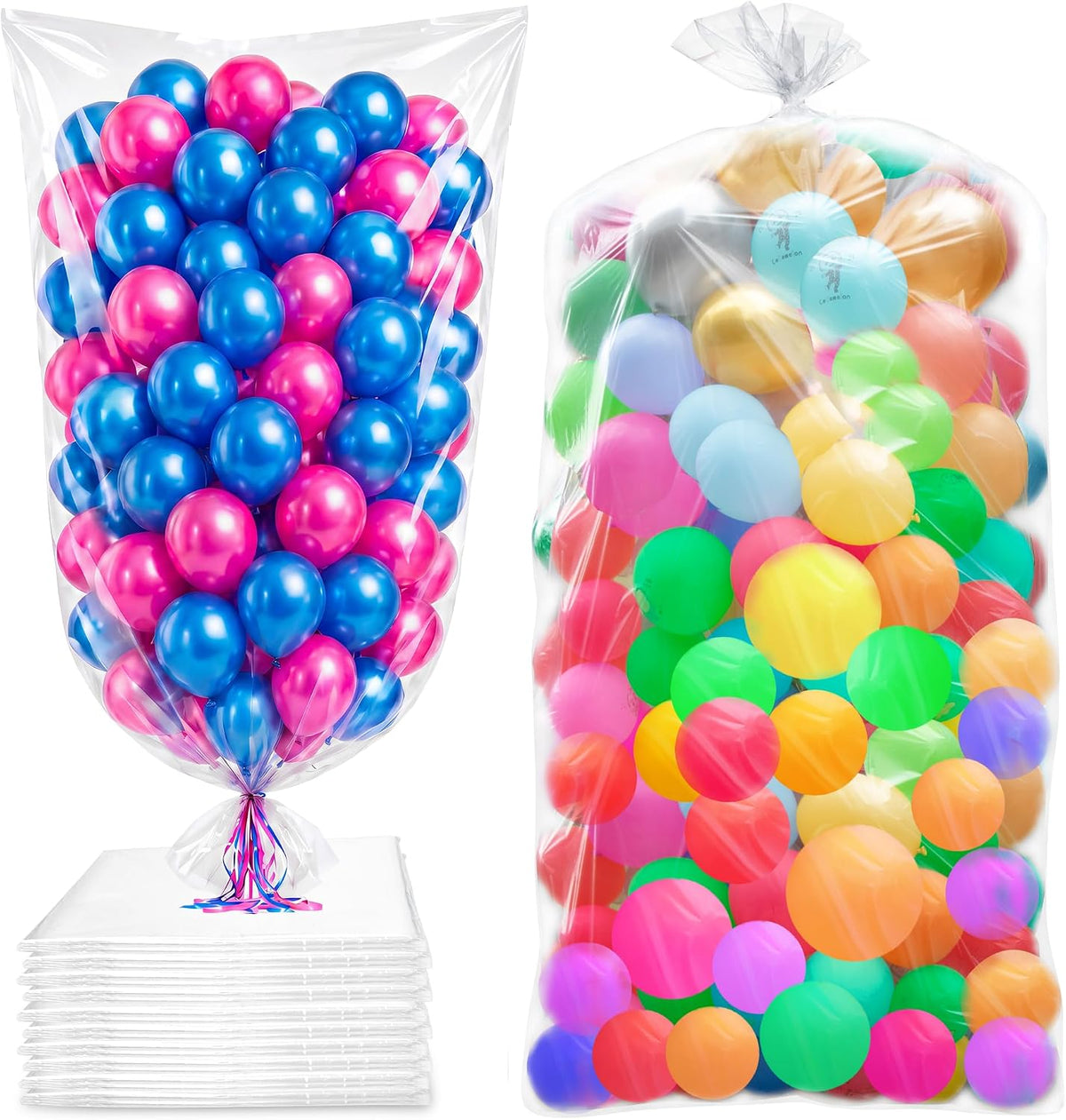 2 Pcs 98.4 X 59 Inches Clear Large Balloon Bags for Transport