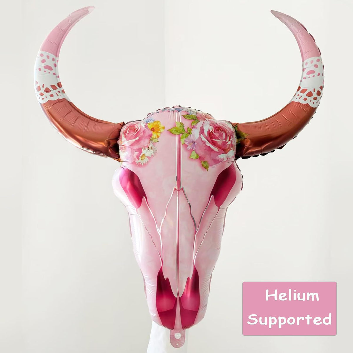 Pink Long Horn Cow Skull Boots Disco Ball Balloons Western Cowgirl My First Rodeo Last Rodeo Bachelorette Themed Longhorn Head Party Balloons Wall Decor Baby Shower Birthday Party Decorations for Girl