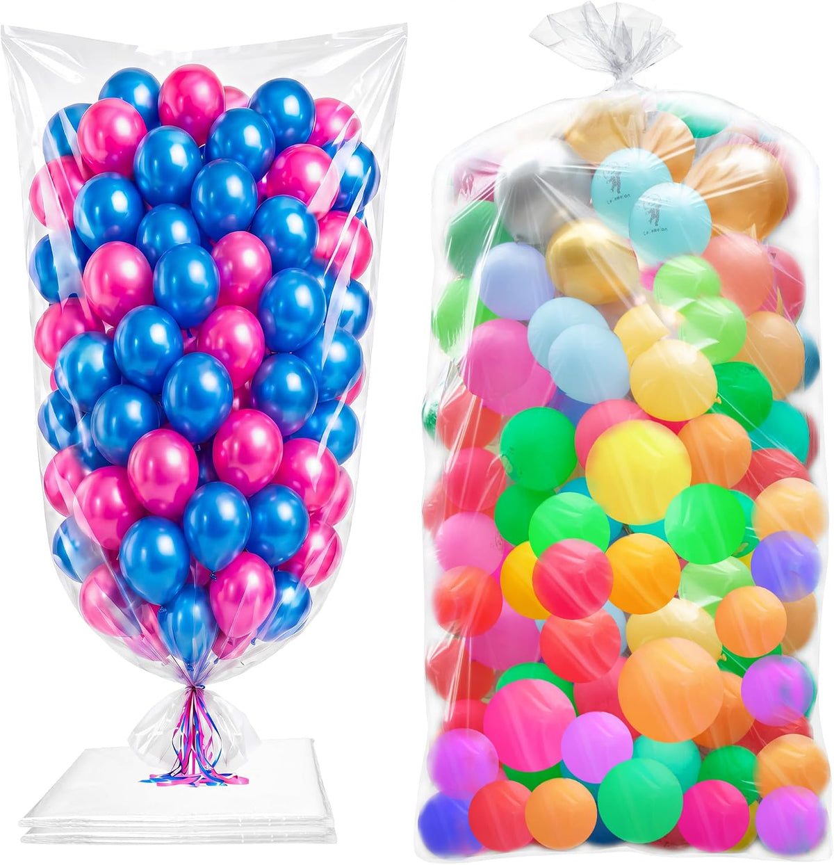 2 Pcs 98.4 X 59 Inches Clear Large Balloon Bags for Transport