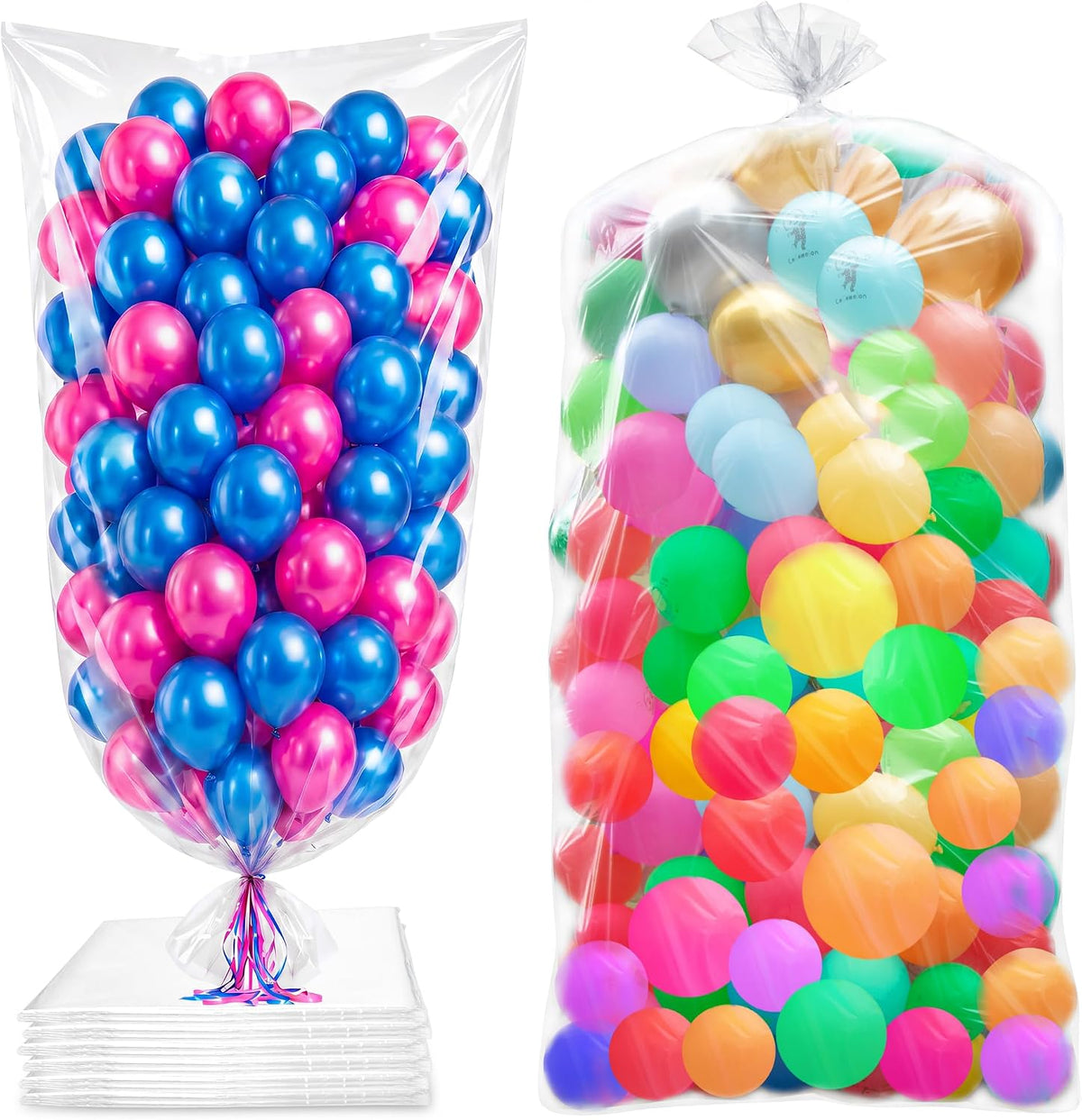 2 Pcs 98.4 X 59 Inches Clear Large Balloon Bags for Transport