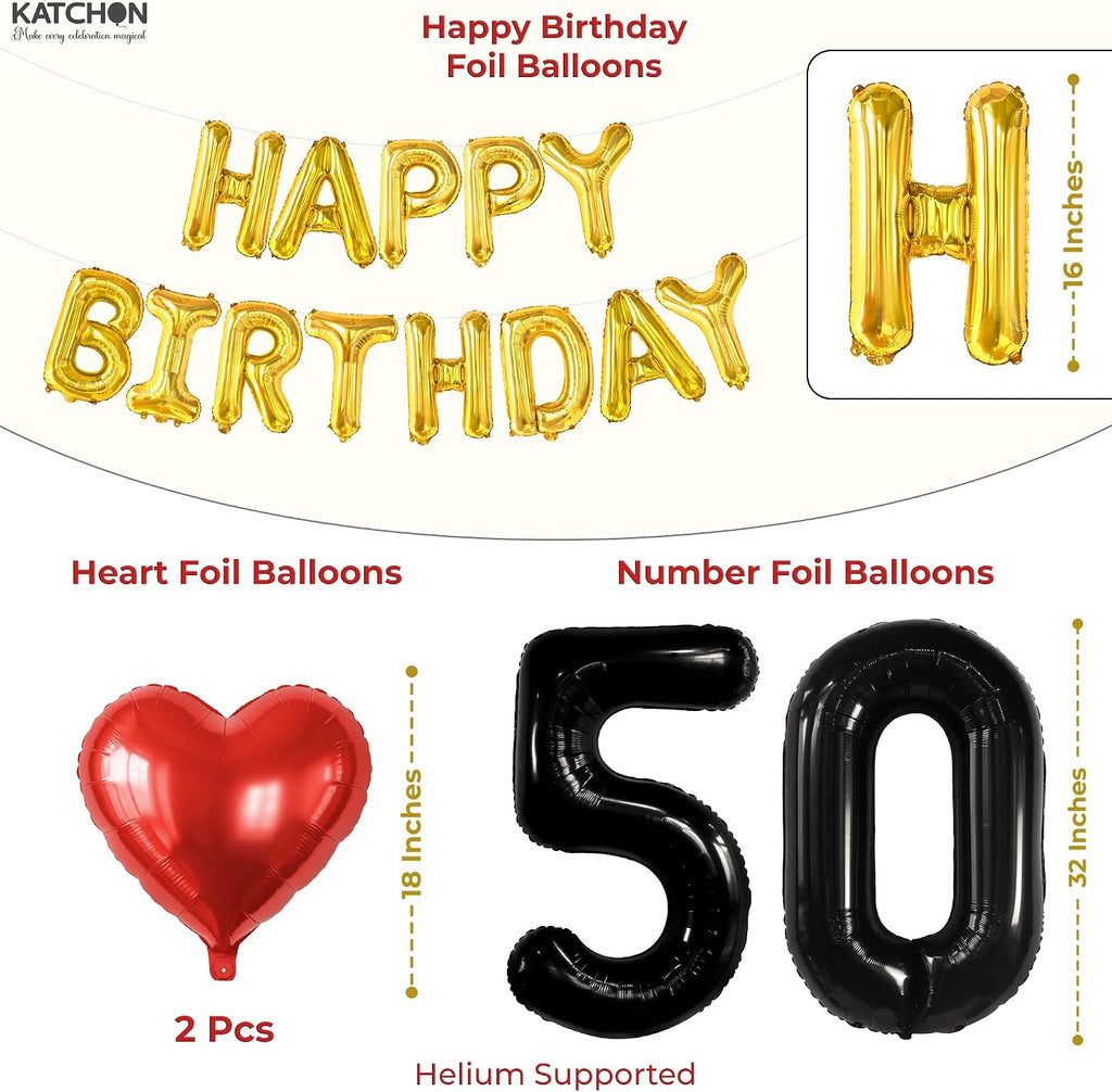 Happy 50Th Birthday Decorations, Pack of 65