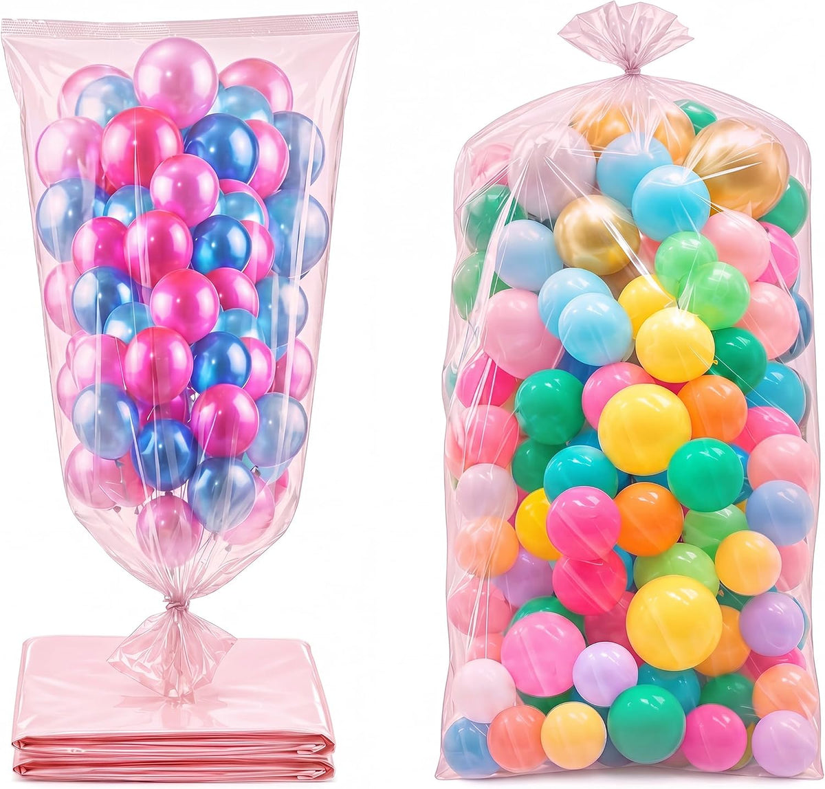 2 Pcs 98.4 X 59 Inches Clear Large Balloon Bags for Transport