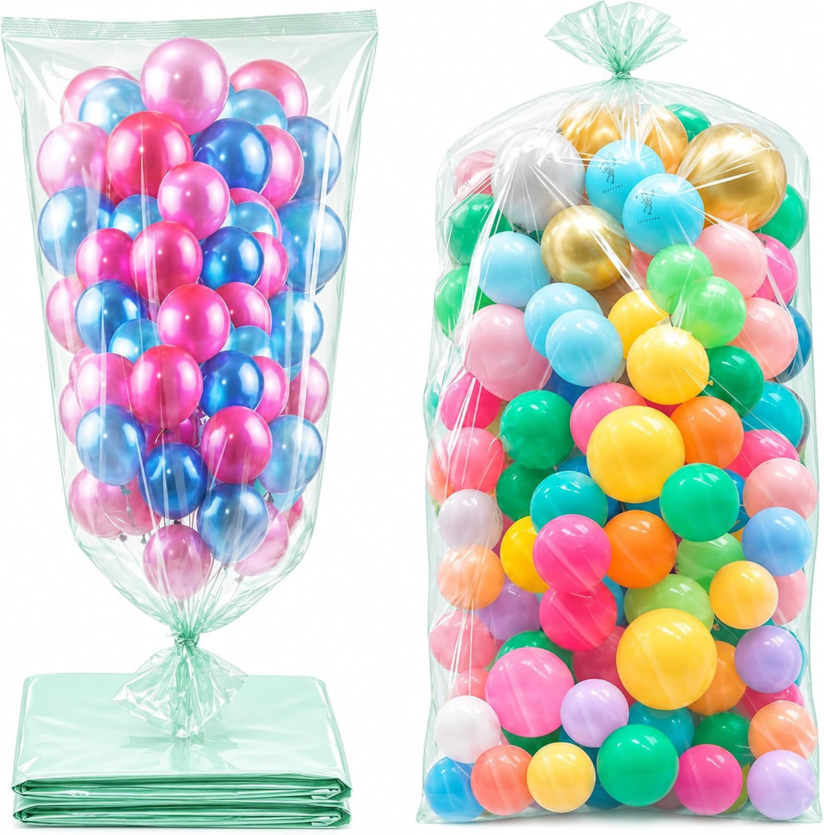 2 Pcs 98.4 X 59 Inches Clear Large Balloon Bags for Transport