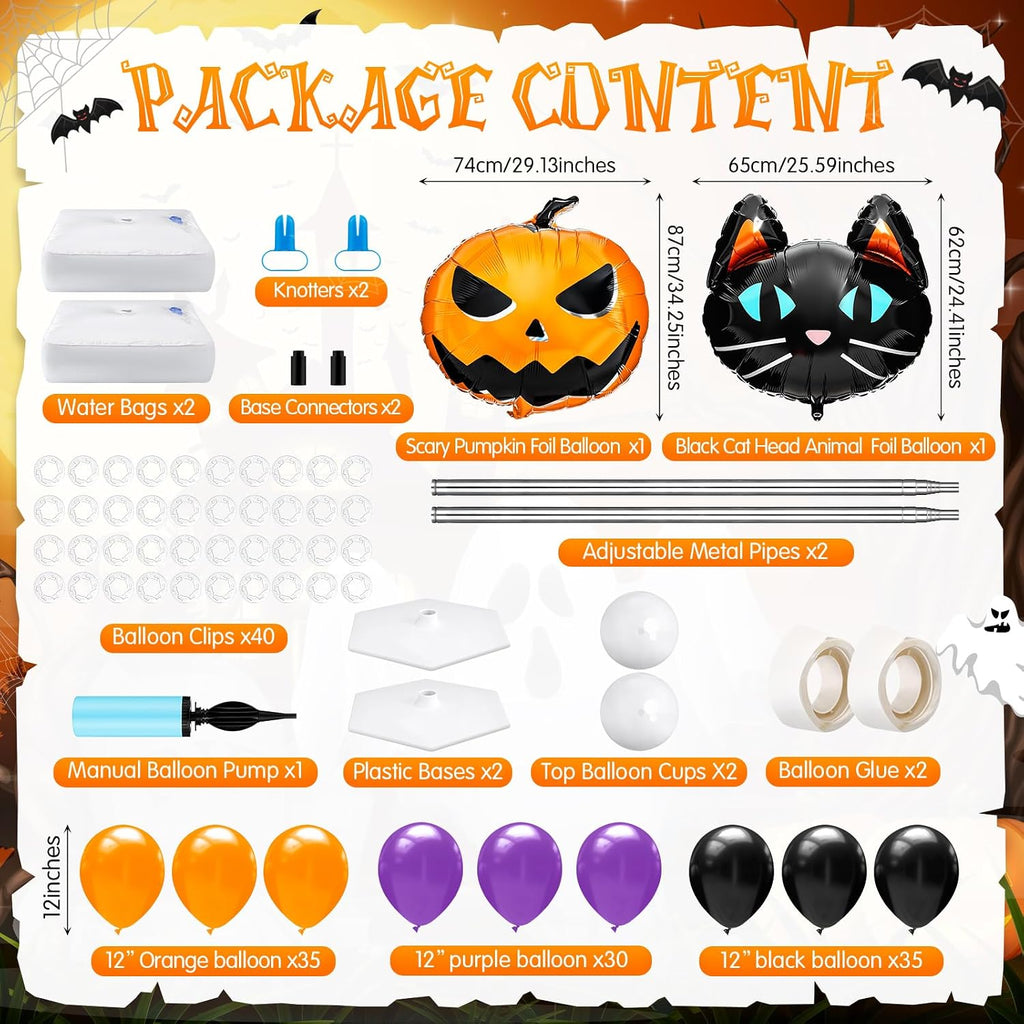 2 Sets Halloween Balloon Column Stand Kit