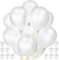 120 Pack Pearl White Balloons, Bright 12 Inch Royal White Latex Party Balloons for Birthday Wedding Baby Shower Halloween.