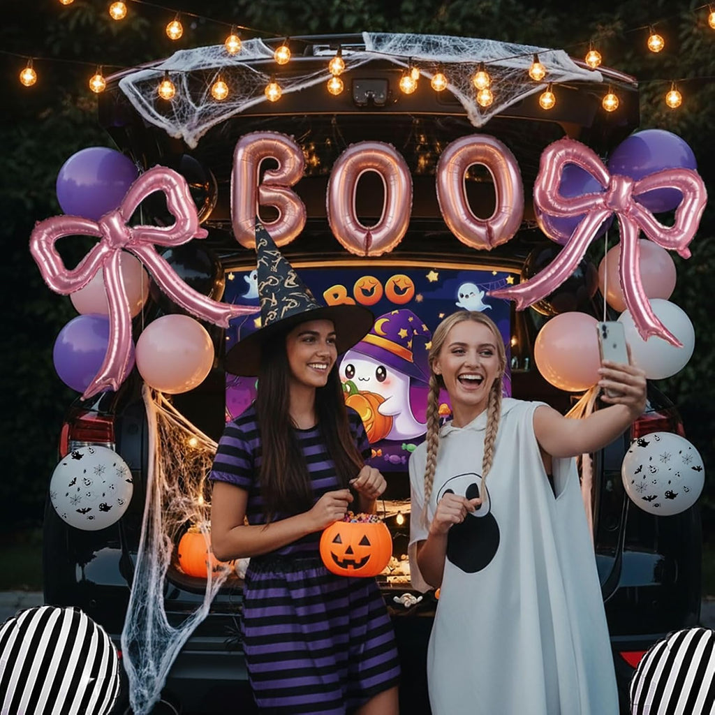 Halloween Trunk or Treat Car Decorations Kit with Ghost Balloons