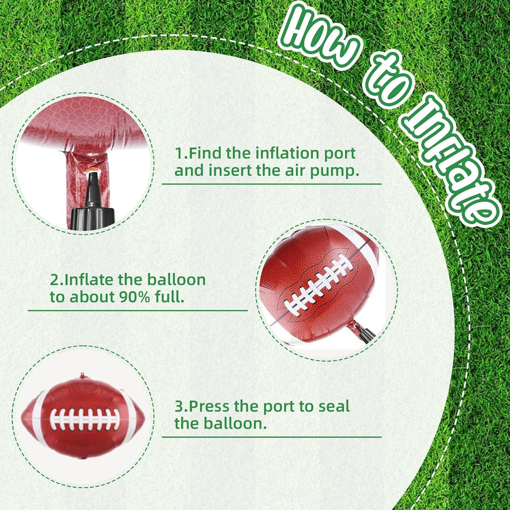 Football Balloons 12 Inch Dark Green Black White Football Print Balloons