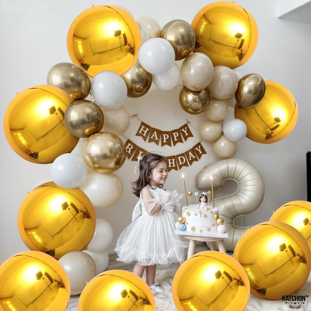 Gold Balloons - 22 Inch, Pack of 12, Gold Foil Balloons