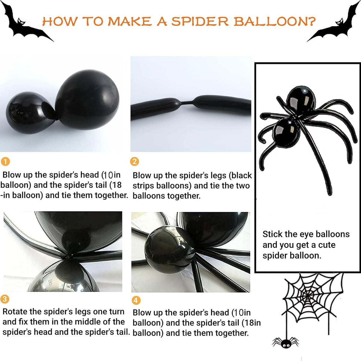 Halloween Balloon Garland Arch Kit with Black Green Metallic Purple Balloons Spider Balloons for Halloween Theme Party Background Classroom Decorations Party Supply