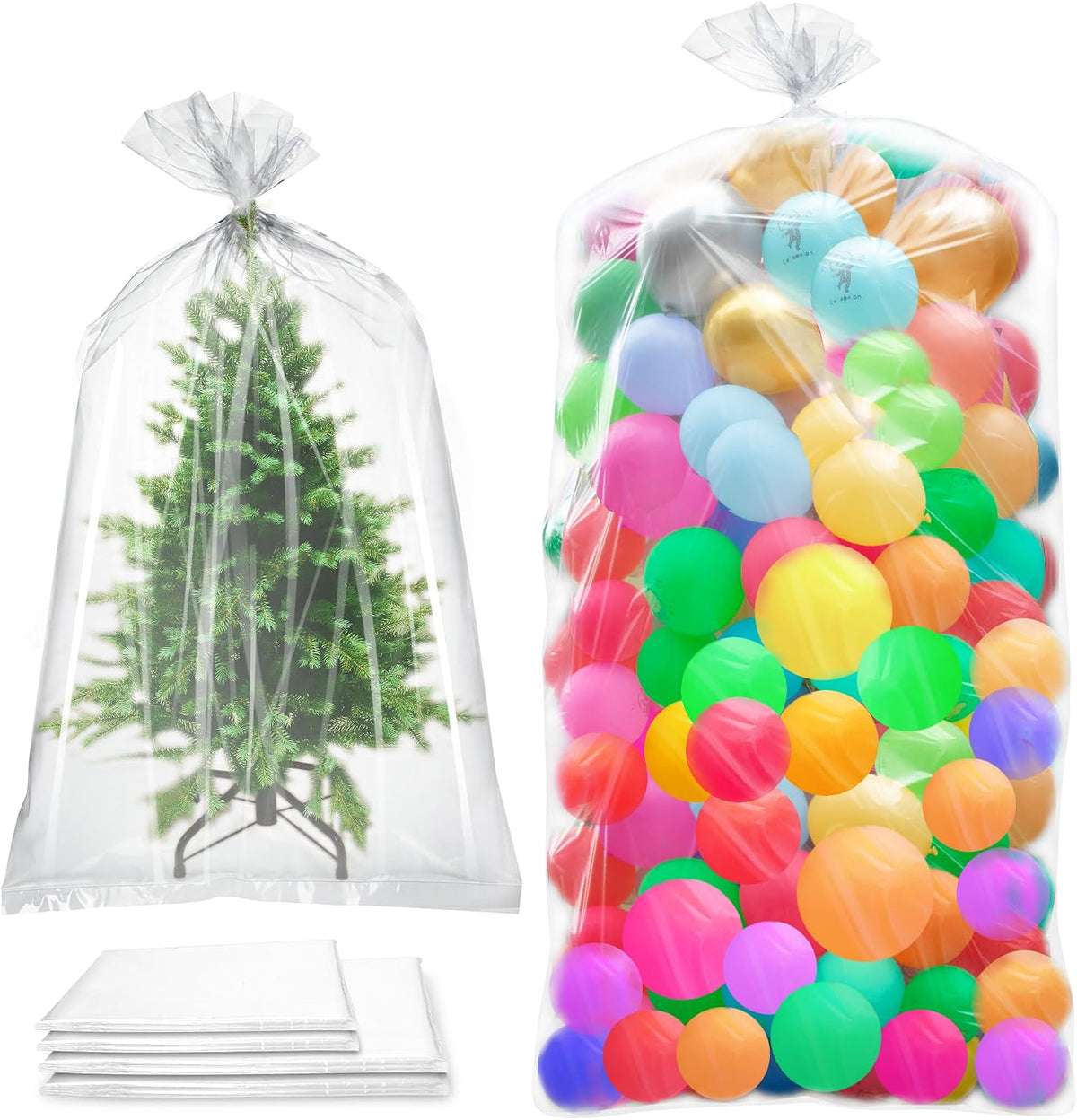 2 Pcs 98.4 X 59 Inches Clear Large Balloon Bags for Transport